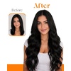 image:imageSunny Hair Weft Hair Extensions Human Hair Dark Brown With BlondeButterfly11B Natural Black