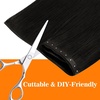 image:imageSunny Hair Weft Hair Extensions Human Hair Dark Brown With BlondeButterfly11B Natural Black