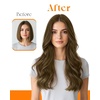 image:imageSunny Hair Weft Hair Extensions Human Hair Dark Brown With BlondeButterfly13Cool Brown
