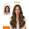 image:imageSunny Hair Weft Hair Extensions Human Hair Dark Brown With BlondeButterfly18 Light Brown