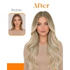 image:imageSunny Hair Weft Hair Extensions Human Hair Dark Brown With BlondeButterfly2186060A SUNAsh Blonde Ombre Blonde