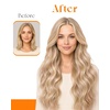 image:imageSunny Hair Weft Hair Extensions Human Hair Dark Brown With BlondeButterfly218613 Ash Blonde Highlight Bleach Blonde