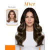 image:imageSunny Hair Weft Hair Extensions Human Hair Dark Brown With BlondeButterfly3226Dark Brown Balayage Medium Brown