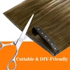 image:imageSunny Hair Weft Hair Extensions Human Hair Dark Brown With BlondeButterfly33822Cool Brown Ombre Blonde