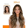 image:imageSunny Hair Weft Hair Extensions Human Hair Dark Brown With BlondeButterfly34274 Chocolate Brown Balayage Caramel Blonde