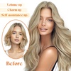 image:imageSunny Hair Wire Hair Extensions Real Human Hair Adjustable Line HairpieceA1 1622 Golden Blonde Highlight