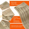 image:imageSunny Hair Wire Hair Extensions Real Human Hair Adjustable Line HairpieceA1 1622 Golden Blonde Highlight