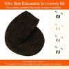 image:imageSunny Hair Wire Hair Extensions Real Human Hair Adjustable Line HairpieceA1 2 Dark Brown