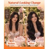 image:imageSunny Hair Wire Hair Extensions Real Human Hair Adjustable Line HairpieceA1 2 Dark Brown