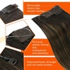 image:imageSunny Hair Wire Hair Extensions Real Human Hair Adjustable Line HairpieceA2 262 Darkest Brown Balayage