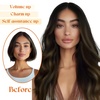 image:imageSunny Hair Wire Hair Extensions Real Human Hair Adjustable Line HairpieceA2 262 Darkest Brown Balayage