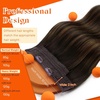 image:imageSunny Hair Wire Hair Extensions Real Human Hair Adjustable Line HairpieceA2 262 Darkest Brown Balayage