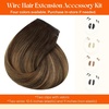 image:imageSunny Hair Wire Hair Extensions Real Human Hair Adjustable Line HairpieceA2 4274 Chocolate Brown Balayage