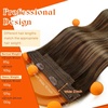 image:imageSunny Hair Wire Hair Extensions Real Human Hair Adjustable Line HairpieceA2 4274 Chocolate Brown Balayage