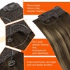 image:imageSunny Hair Wire Hair Extensions Real Human Hair Adjustable Line HairpieceA2 4274 Chocolate Brown Balayage