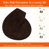 image:imageSunny Hair Wire Hair Extensions Real Human Hair Adjustable Line HairpieceA3 4 Chocolate Brown