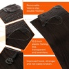 image:imageSunny Hair Wire Hair Extensions Real Human Hair Adjustable Line HairpieceA3 4 Chocolate Brown