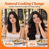 image:imageSunny Hair Wire Hair Extensions Real Human Hair Adjustable Line HairpieceA4 1 Jet Black