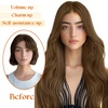 image:imageSunny Hair Wire Hair Extensions Real Human Hair Adjustable Line HairpieceA4 8 Light Brown