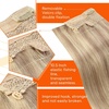 image:imageSunny Hair Wire Hair Extensions Real Human Hair Adjustable Line HairpieceB1 18613 Ash Blonde with Rose Tones Highlight
