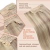 image:imageSunny Hair Wire Hair Extensions Real Human Hair Adjustable Line HairpieceB1 18613 Ash Blonde with Rose Tones Highlight