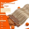 image:imageSunny Hair Wire Hair Extensions Real Human Hair Adjustable Line HairpieceB1 18613 Ash Blonde with Rose Tones Highlight