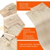 image:imageSunny Hair Wire Hair Extensions Real Human Hair Adjustable Line HairpieceB1 60 Platinum Blonde