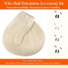 image:imageSunny Hair Wire Hair Extensions Real Human Hair Adjustable Line HairpieceB1 60 Platinum Blonde