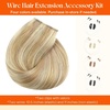 image:imageSunny Hair Wire Hair Extensions Real Human Hair Adjustable Line HairpieceB1 P1060 Lightest Brown Highlight