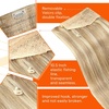 image:imageSunny Hair Wire Hair Extensions Real Human Hair Adjustable Line HairpieceB1 P1060 Lightest Brown Highlight