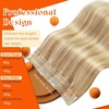 image:imageSunny Hair Wire Hair Extensions Real Human Hair Adjustable Line HairpieceB1 P1060 Lightest Brown Highlight