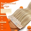 image:imageSunny Hair Wire Hair Extensions Real Human Hair Adjustable Line HairpieceB2 27613 Honey Blonde Highlight
