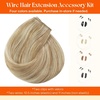 image:imageSunny Hair Wire Hair Extensions Real Human Hair Adjustable Line HairpieceB2 27613 Honey Blonde Highlight