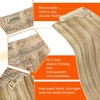 image:imageSunny Hair Wire Hair Extensions Real Human Hair Adjustable Line HairpieceB2 27613 Honey Blonde Highlight