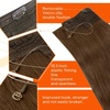 image:imageSunny Hair Wire Hair Extensions Real Human Hair Adjustable Line HairpieceB2 3 Golden Walnut Brown
