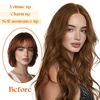 image:imageSunny Hair Wire Hair Extensions Real Human Hair Adjustable Line HairpieceB2 3 Golden Walnut Brown