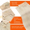 image:imageSunny Hair Wire Hair Extensions Real Human Hair Adjustable Line HairpieceB3 1000 Ice Blonde