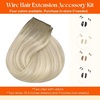 image:imageSunny Hair Wire Hair Extensions Real Human Hair Adjustable Line HairpieceB3 186060A Ash Blonde Balayage