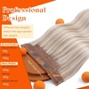 image:imageSunny Hair Wire Hair Extensions Real Human Hair Adjustable Line HairpieceB3 18A613A Light Ice Pink Blonde Highlight