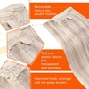 image:imageSunny Hair Wire Hair Extensions Real Human Hair Adjustable Line HairpieceB3 18A613A Light Ice Pink Blonde Highlight
