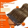 image:imageSunny Hair Wire Hair Extensions Real Human Hair Adjustable Line HairpieceB3 P427 Chocolate Brown Highlight