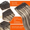 image:imageSunny Hair Wire Hair Extensions Real Human Hair Adjustable Line HairpieceB3 P8A60 Light Brown Highlight