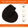 image:imageSunny Hair Wire Hair Extensions Real Human Hair Adjustable Line HairpieceC1 2A Brunette Darker Brown