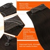 image:imageSunny Hair Wire Hair Extensions Real Human Hair Adjustable Line HairpieceC1 2B Medium Natural Brown