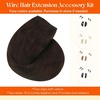 image:imageSunny Hair Wire Hair Extensions Real Human Hair Adjustable Line HairpieceC1 2B Medium Natural Brown