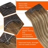 image:imageSunny Hair Wire Hair Extensions Real Human Hair Adjustable Line HairpieceC1 6606 Medium Brown Balayage