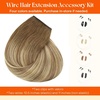 image:imageSunny Hair Wire Hair Extensions Real Human Hair Adjustable Line HairpieceC1 6606 Medium Brown Balayage