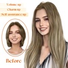 image:imageSunny Hair Wire Hair Extensions Real Human Hair Adjustable Line HairpieceC1 8228 Light Brown Balayage