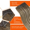 image:imageSunny Hair Wire Hair Extensions Real Human Hair Adjustable Line HairpieceC1 8228 Light Brown Balayage