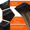 image:imageSunny Hair Wire Hair Extensions Real Human Hair Adjustable Line HairpieceC2 1B418 Natural Black Ombre